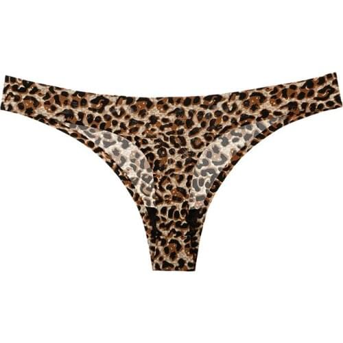 Summer Sexy Hot One-Piece Ice Silk Unmarked Leopard Print Big Size T-Word