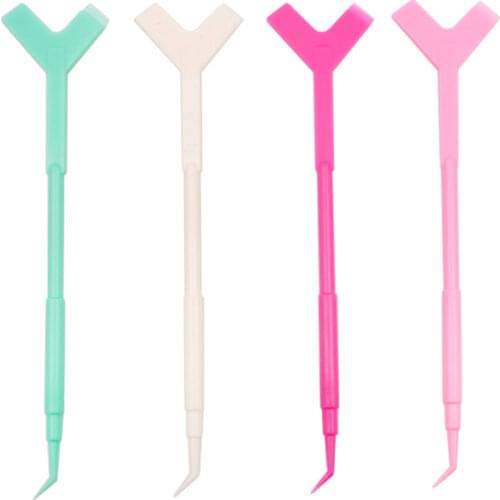 3Pcs Eyelash Perming Stick 2 Way Lashes Extension Glue Spoon Y Shape Comb Brush Lash Lifting Curler Tool