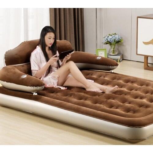 2 Person High Quality152*203*22cm Air Mattress Cartoon Back Mattress Home Bedroom Air Bed Inflatable Mattress With Electric Pump