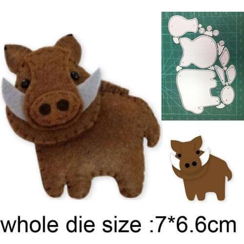 Stitching Rhinoceros Pig Metal Cutting Dies for DIY Scrapbooking Hand-on Embossing Die Cut Craft Paper Card Making Stencils dies