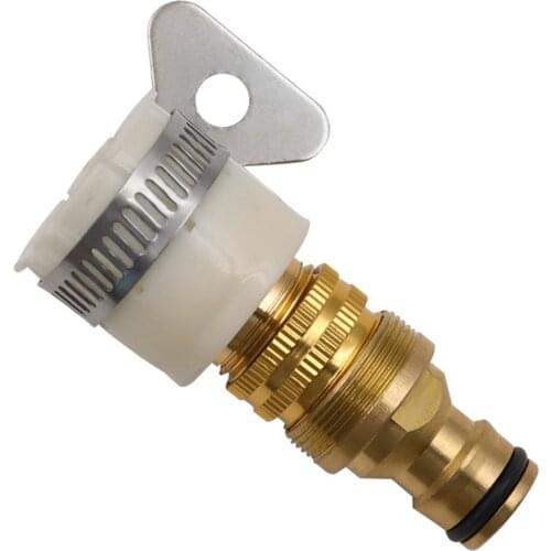 Metal Faucet Connector Mouse Copper Plated Universal Joint Three-in-one Kitchen For Garden Watering Transfer Tool Hose Adapter