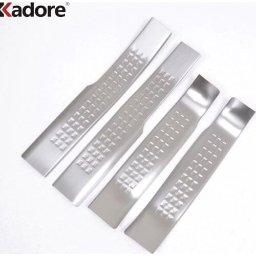 Stainless Steel Inner Door Sill Scuff Plate Cover Trim Sticker For Jeep Compass Patriot 2011 2012 2013 2014 2015 Car Accessories