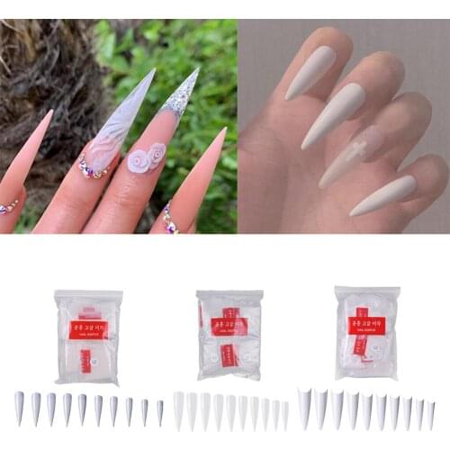 600 Nail Tips French Acrylic Artificial False Nails Nail Art Decoration Beauty Women Nail Manicure Tools