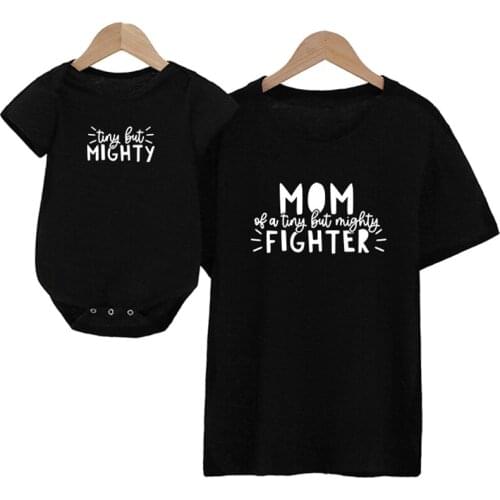 New Family Matching Outfits Mother Daughter T-shirts Summer Mom Baby Mommy and Me Clothes Fashion Letter Woman Girls Cotton Tops