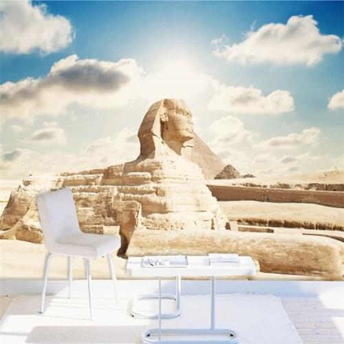 Custom 3D Photo Wallpaper Classic Egyptian Sphinx Large Mural Living Room Bedroom Office TV Backdrop Wallpaper Home Decoration