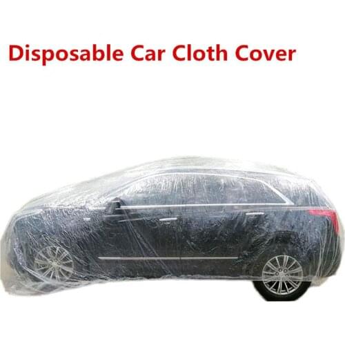 Portable Disposable Car Covers Waterproof Transparent Thickening Plastic Dustproof Cover Car Rain Snow Dust Protection Cover