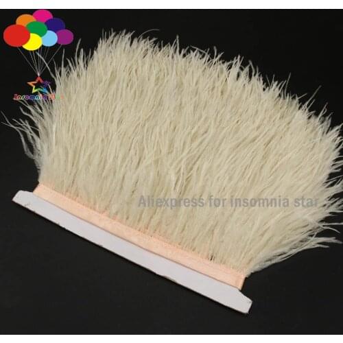 Shell Pink Ostrich Feather Plumes Fringe Trims Boa Stripe Party Clothing Dress Triming Furthers Mint Decorations