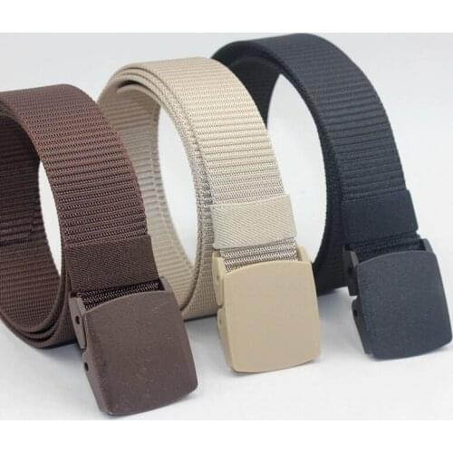 2020 New Canvas Military Training Belt Mens Womens Automatic Smooth Buckle Belts Outdoor Tactical Nylon Leisure Belt Cintos