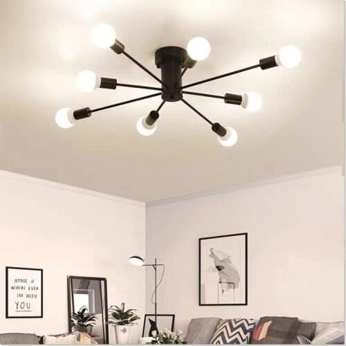 Retro Iron Chandelier Black / White 6 / 8 / Lighting retro spider chandelier living room lighting