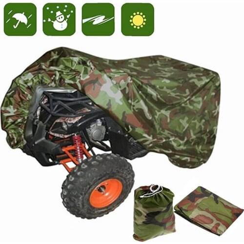 Outdoor Universal 190T Waterproof Quad Bike Camouflage ATV Cover Vehicle Scooter Motorbike Dustproof Anti-UV Protect Covers