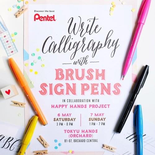 Japan Pentel Soft Brush Pen Set Calligraphy Pens Lettering Brush Watercolor Art Marker Scrapbook Arts and Crafts Supplies SES15C