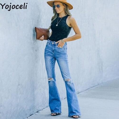 Женские рваные джинсы Yojoceli China At AliExpress