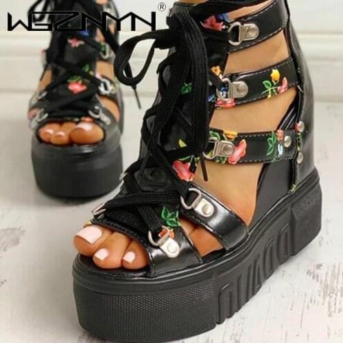 Size35-42 Fashion Wedges Shoes for Women Sandals High Heels Summer Shoes 2021 Chaussures Femme Platform Sandals White Shoes Hot