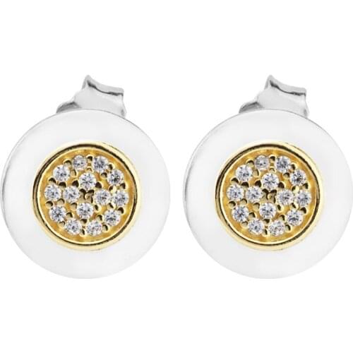 Earrings for women Signature Silver STUD Earring BrincoS 925 Sterling Silver Jewelry DIY Orecchini Oorbellen Pendientes