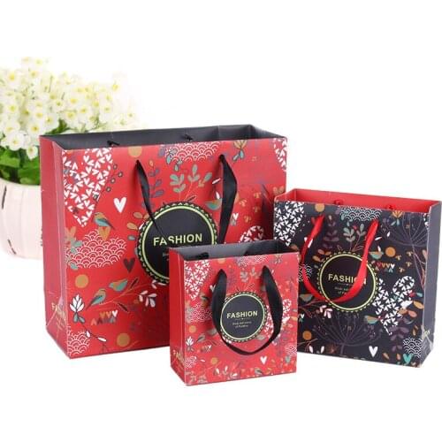 10pcs National Wind Gift Bag Broken Flower Gift Bag New paper bag Stand up Favor Open Top Gift Packing Paper