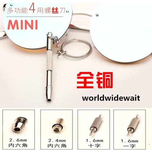 2pcs Mini Multifunction Glasses Screwdriver 4 in 1 Small Screw Driver Nutdrivers