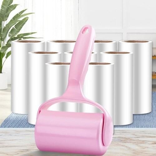 3 rolls + 1 handle sticky roller sticky paper, tearable sticky hair brush, clothes fluff brush, epilator kit with handle
