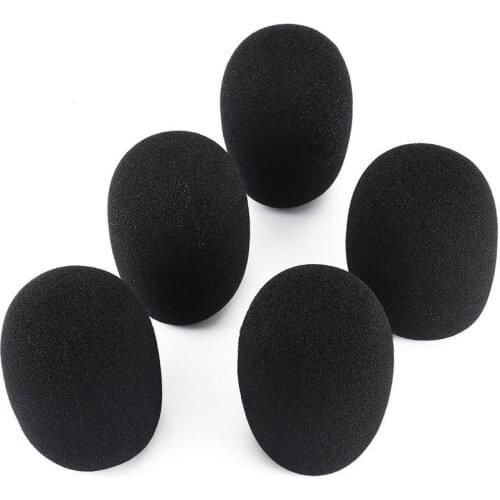 5pcs microphone Replacement Foam Microphone Cover Mic Cover Windshield Headset Wind Shield Pop Filter Mic Cover Foam