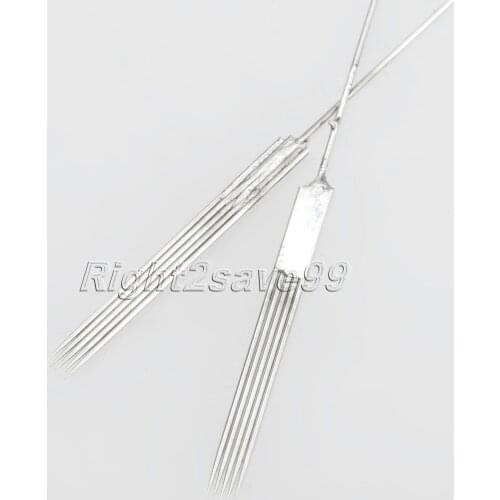 50pcs/lot 5F Sterilized Disposable Permanent Makeup Needles Tattoo Needles for Eyebrow Tattoo Makeup Kits Sterilized Needles