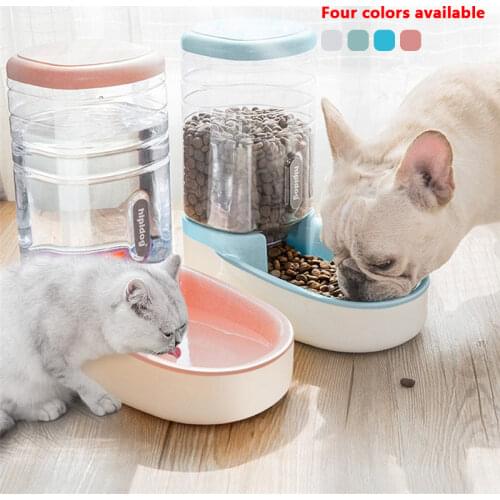 3.8L Large Capacity Pet Dog Cat Automatic Feeder Plastic Dog Bowl Water Bottle Detachable Dog Cat Water Dispenser Pet Supplies