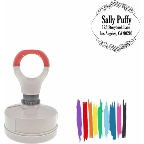 Bbloop Squircle Shaped Celtic Design Round Pre-Inked Laser-Cut Address Stamp