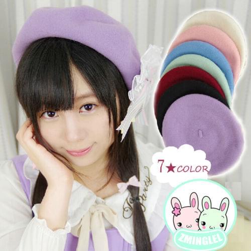 Lolita Girls Candy Colors Manga Drawers Beret Hat Kawaii Cute Painter Beret Cap
