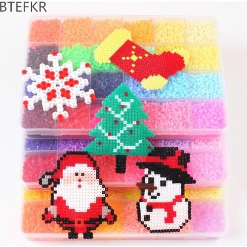 13000pcs 2.6mm Perler Beads Fuse Beads Pegboard 3D Puzzles Toy 24 Colors/box Hama Beads for Children Educational Jigsaw Puzzle