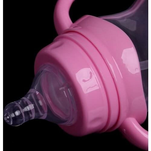 180ML Wide Neck Anti-colic Baby Infant Milk Feeding Nipple Bottle Learn Drinking C5AF