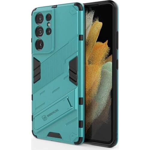 For Samsung S21 Ultra Case Punk Style ShockProof Armor Cover Samsung Galaxy S21 FE Plus S21Ultra S 21 F E Phone Stand Cover Capa