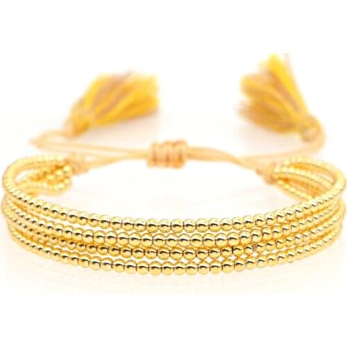 Go2Boho Golden Bracelet for Women Jewelry Fashion Multilayer Pulsera Moda 2021 Men Jewellery Tassel Adjustable Beaded Bracelets