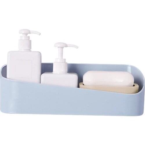 Hot Sale 50% Bathroom Shampoo Shower Gel Storage Box Kitchen Seasoning Bottle No Diamond Self-Adhesive Wall-Mounted Storage Box