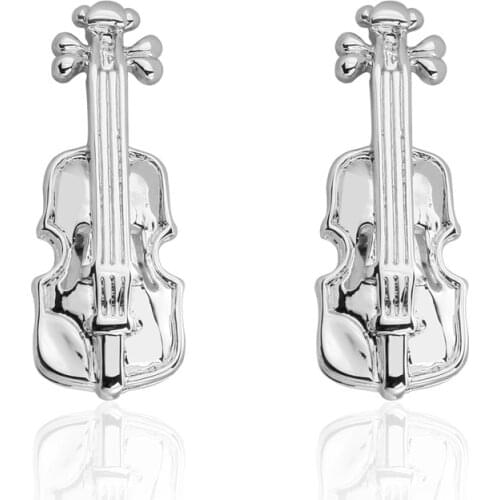 Hot Sale high Quality Laser Cufflinks Men French Excellent Cuff links Wholesale Silvery violin Cufflings New Design cuffs