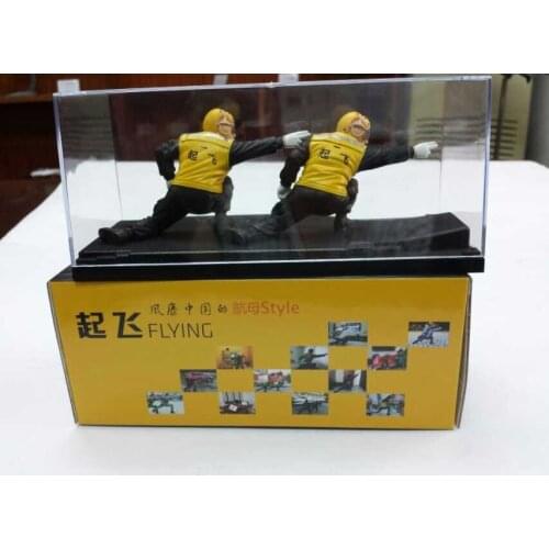 China carrier style took off soldiers who model double super J-15 fighters go your plane soldier