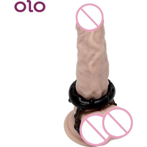 OLO Cock Ring Male Erection Stretcher Sex Toys for Men Cheap Things Enlargement Delay Ejaculation Dual Penis Ring