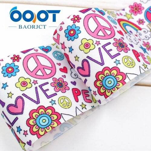 3'' 75MM rainbow Printed grosgrain ribbon, DIY handmade Hair accessories Material wedding gift wrap 1710316