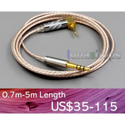 LN006374 Hi-Res Silver Plated XLR 3.5mm 2.5mm 4.4mm Earphone Cable For Fostex T60RP T20RP T40RPmkII T50RP Headphones