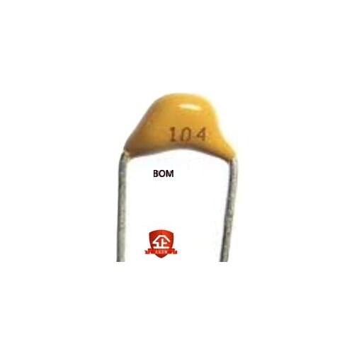 100pcs/lot Multilayer ceramic capacitor 0.1uF 104 50V 100nF 104M P=5.08mm