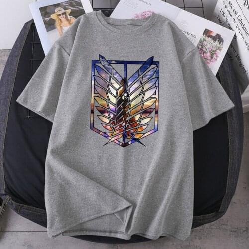 Fashion Plus Size Attack On Titan Tshirts Elegant Women O-Neck Outdoor T-shirts Bodybuilding Tees Tops Washable Poleras Female