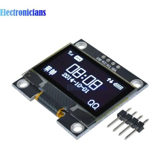 1.3 Inch 1.3" White OLED LCD 4PIN Display Module IIC I2C Interface 128x64 for Arduino