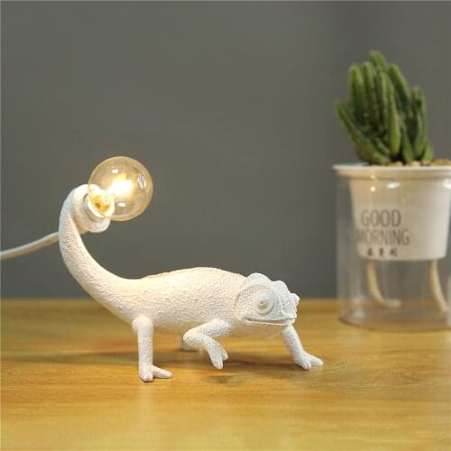 Lizard Table lamp be night dorm room Night light living room home deco Cute Resin Animal chameleon Light Fixtures Bedside lamps