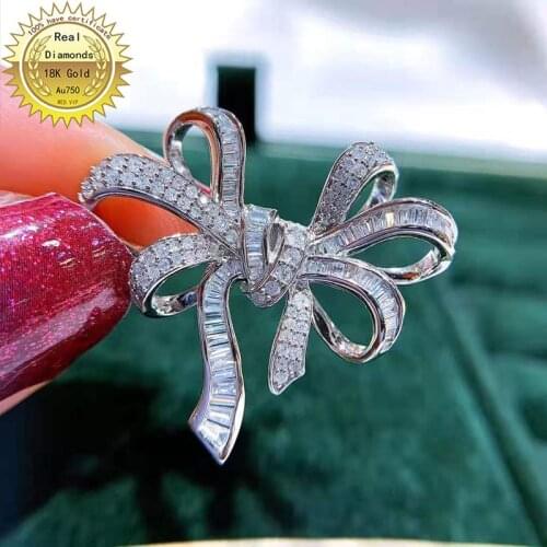 100% 18K white gold natural diamond necklace all use 0.68ct diamond and have certificate HM065