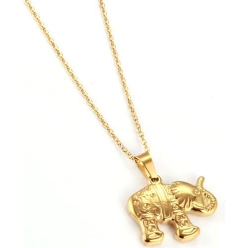 Elephant Necklace Women Jewelry Stainless Steel Jewelry Woman Accessories Chain Necklace Choker Charm Necklace 2020 Fashion