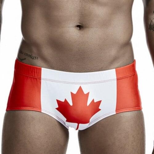 2020 UK US CA Flag Swimwear Man Swimsuits Swimming Trunks For Men Fast Dry Mens Swim Briefs Mens Bathing Suits Beach Surf Short