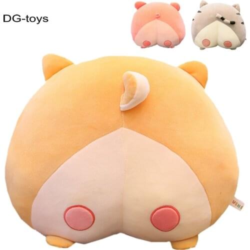 Peach Sheep Cute Sexy Corgis Dog Butt Plush Toy Stuffed Cat Tail Pink Ass Egg Chair Seat Cushion Sofa Decor Throw Pillow For Kid