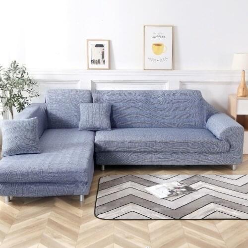 Stretch Slipcovers Sectional Elastic Stretch Sofa Cover for Living Room Couch Cover L shape Armchair Cover Single/Two/Three seat