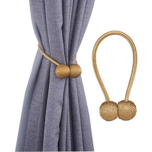 Multi Color Magnetic Ball Curtain Simple Tie Rope Backs Holdbacks Buckle Clips Accessory Rods Accessoires Hook Holder