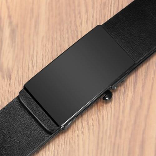 Automatic Toothless Alloy Buckl Men Belt Genuine Leather Cowhide Strap For Male Business Mens Belts High quality ceinture homme