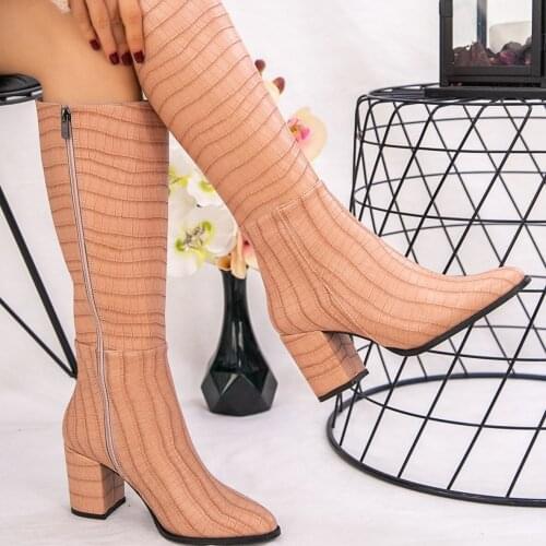Tonar Morena Powder Skin Pattern Women Boots New Season Line Detailed Winterisation Comfortable