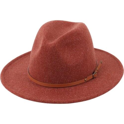 Wool Fedora hat ladies jazz hat autumn and winter British style big brim vintage top hat mens felt gentleman шляпа женская