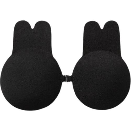 Ultrathin Breathable Nubra Cute Rabbit Nipple Cover Gathered Pull-up Chest Paste Invisible Silicone Bra 25